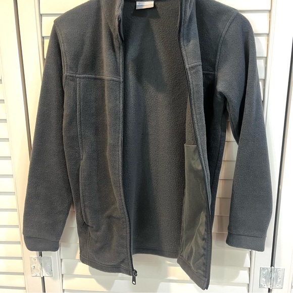 Columbia Kid's Gray Full Zip Fleece Jacket - Picture 2 of 8